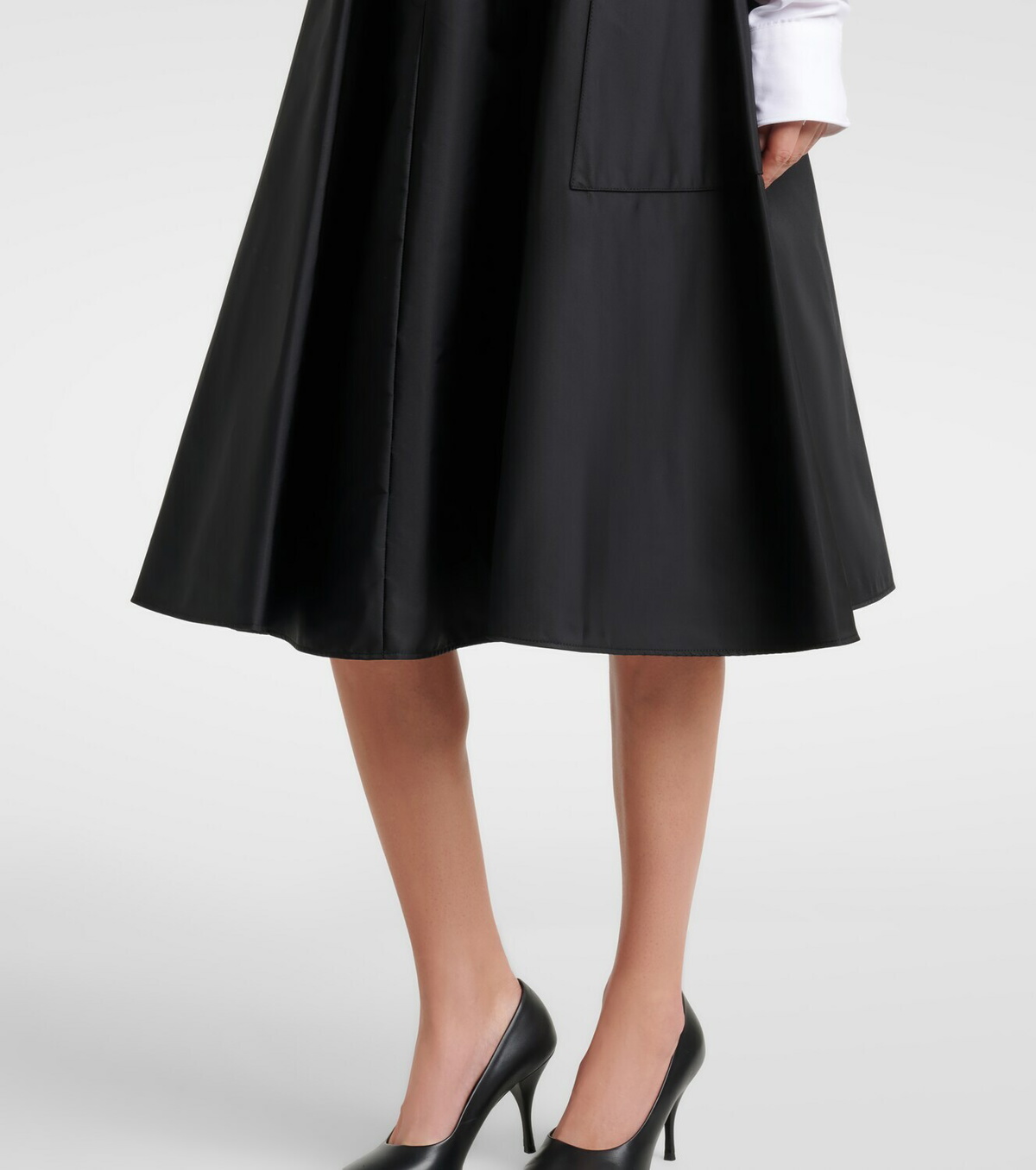 Prada Re-Nylon belted midi skirt
