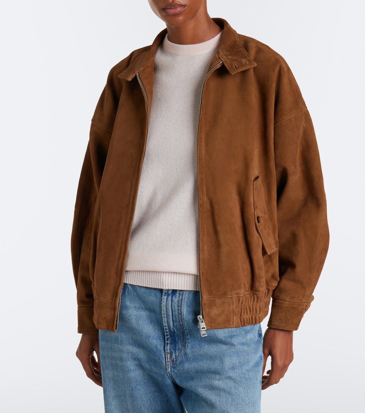 Agolde Blair suede blouson jacket