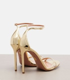 Aquazzura Nuda metallic leather sandals