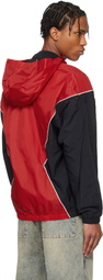 Nike Jordan Red & Black Jordan Brooklyn Hooded Draft Jacket