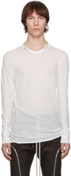 Rick Owens White Basic Long Sleeve T-Shirt