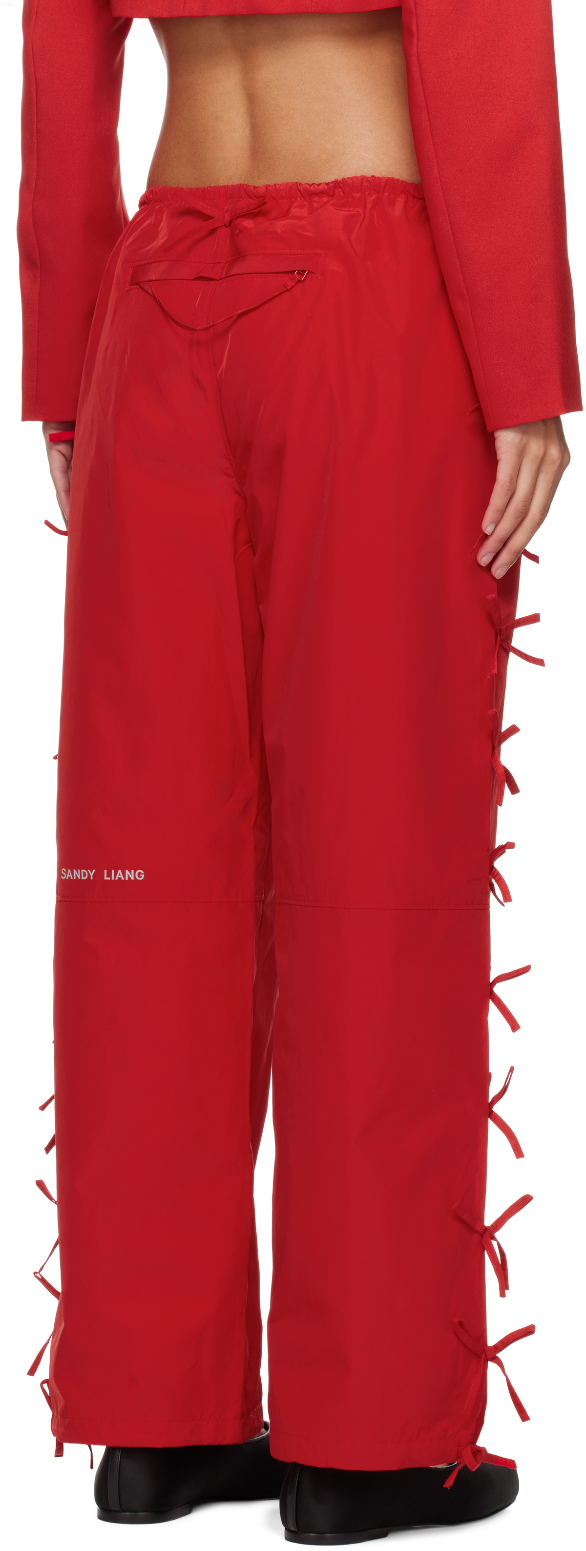 Sandy Liang Red Poppet Track Pants Sandy Liang