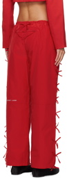 Sandy Liang Red Poppet Track Pants