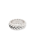 Serge DeNimes Men's Laurel Ring in Silver