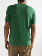 Officine Générale - Slub Stretch-Linen T-Shirt - Green