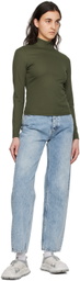 Saturdays NYC Green Sachinko Slinky Turtleneck