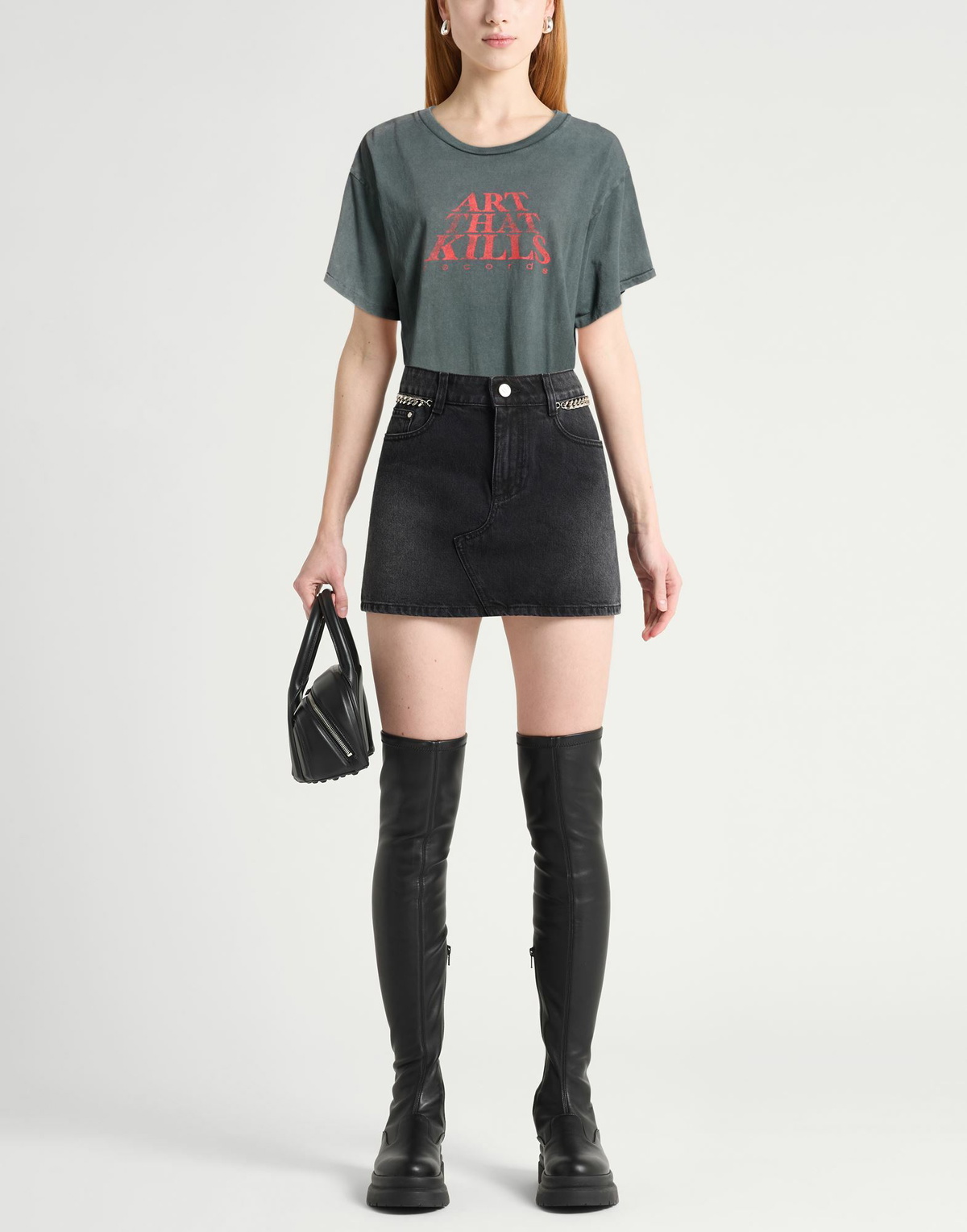 Gallery Dept. Womens T-shirt Charcoal