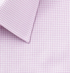 TOM FORD - Pink Slim-Fit Micro-Gingham Cotton Shirt - Pink