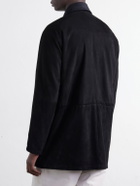 J. Mueser - Panelled Corduroy-Trimmed Suede Jacket - Black