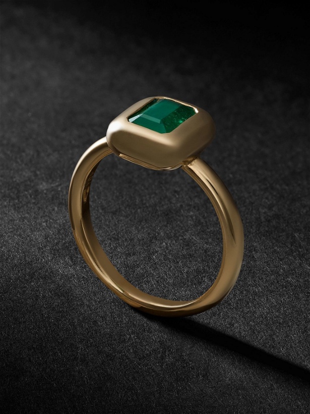 Photo: VADA - Bubble Gold Emerald Ring - Green