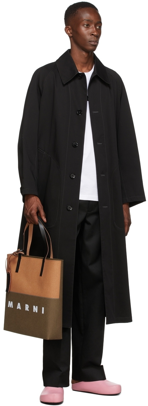 Marni Tan & Khaki Paper Shopping Tote Marni