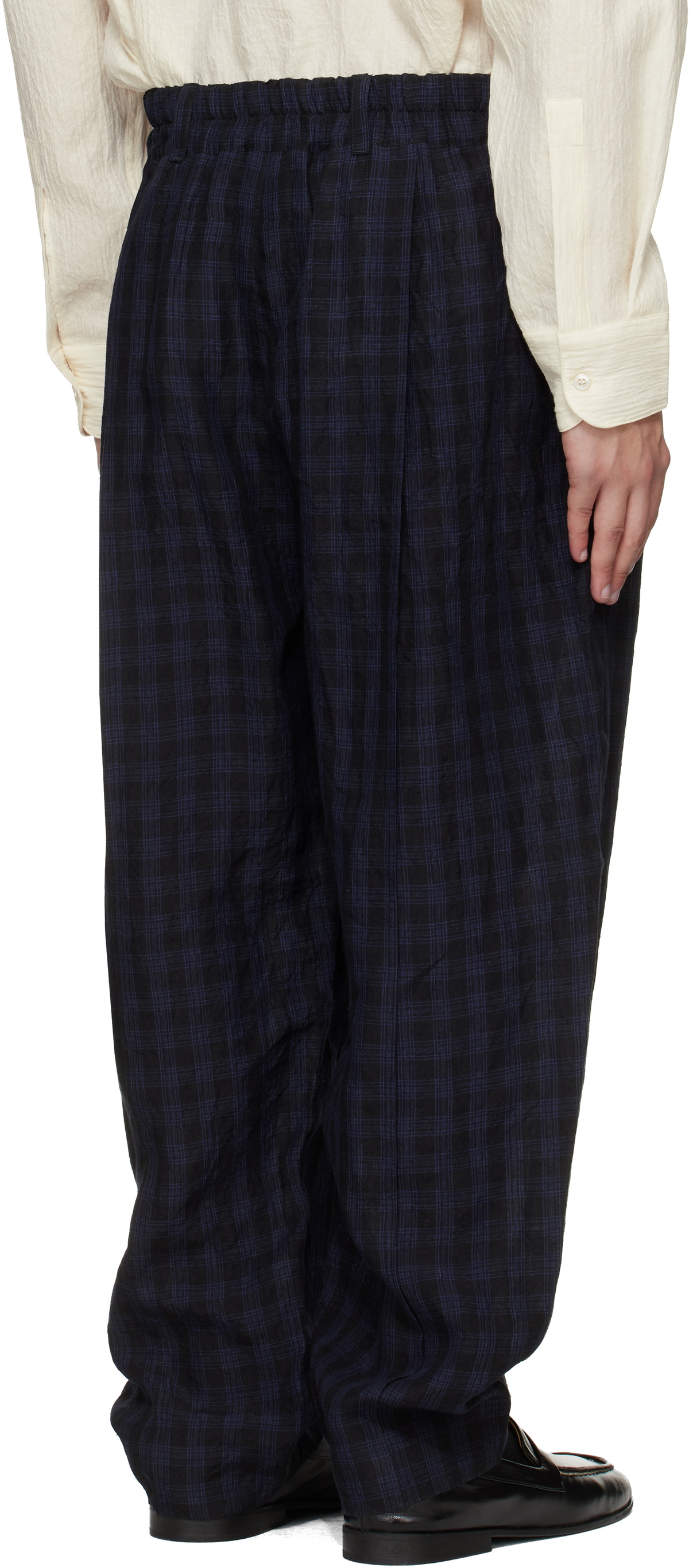 Toogood Black & Blue 'The Librarian' Trousers