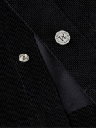 Palm Angels - Logo-Embroidered Cotton-Corduroy Overshirt - Black