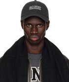 GANNI Black Embroidered Logo Cap