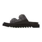 Moschino Black Slide Sandals