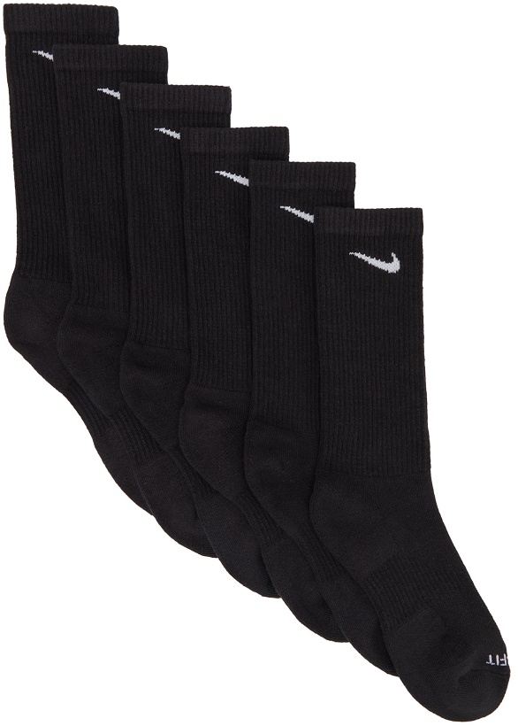 Photo: Nike Six-Pack Black Everyday Plus Socks