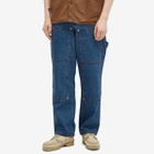 Uniform Bridge Men's Double Knee Denim Pants in Indigo Washed