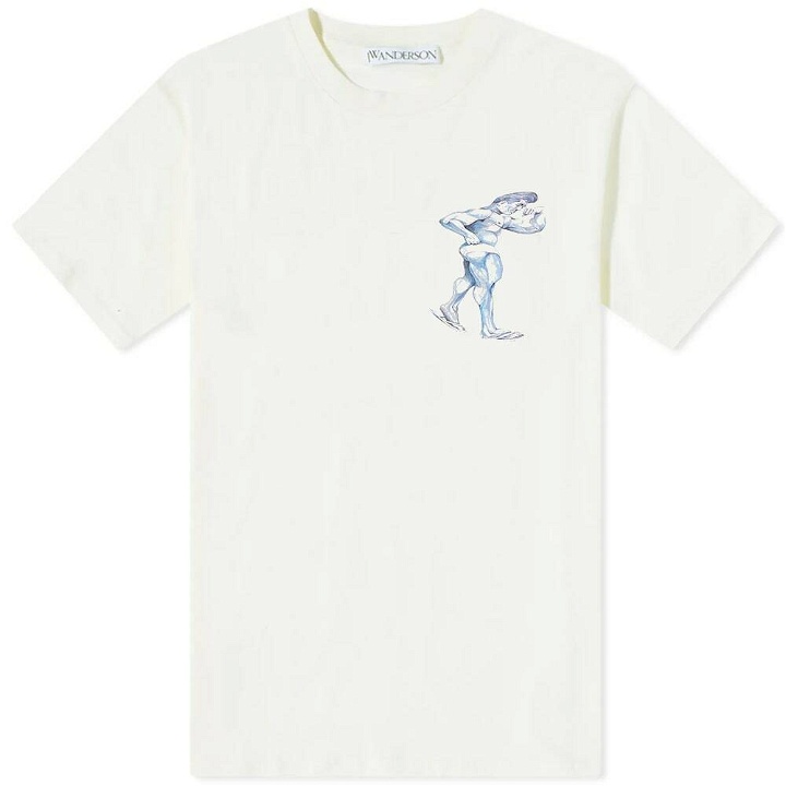 Photo: JW Anderson Men's Pol Placed Print T-Shirt in Off White