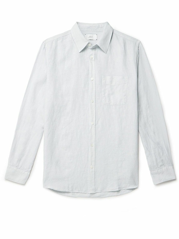 Photo: Mr P. - Garment-Dyed Linen Shirt - Blue