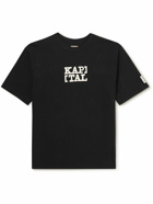 KAPITAL - Printed Cotton-Jersey T-Shirt - Black