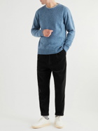 Mr P. - Contrast-Tipped Wool Sweater - Blue