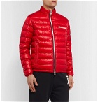 Moncler - Quilted Glossed-Shell Down Jacket - Red