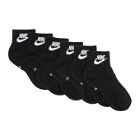 Nike Three-Pack Black Everyday Essential Ankle Socks