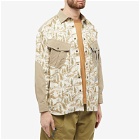 And Wander Men's In The Mountain Printed Shirt in Beige