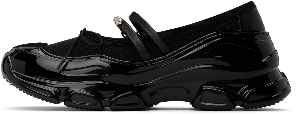 Simone Rocha Black Mesh Tracker Ballerina Sneakers