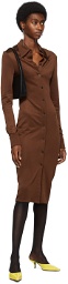 Kwaidan Editions SSENSE Exclusive Brown Button Down Dress