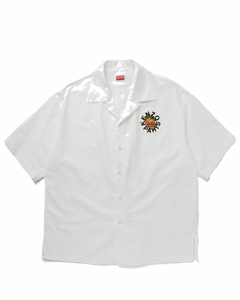 Photo: Kenzo Kenzo Orange Ss Shirt White - Mens - Shortsleeves