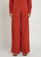 Joseph Rihani Wide-leg Silk Trousers Red