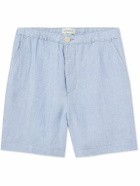 Oliver Spencer - Osborne Straight-Leg Linen Drawstring Shorts - Blue