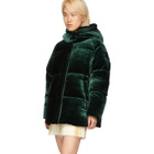 Moncler Green Velvet Butor Down Jacket
