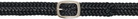 System Black Weaving Leather Belt