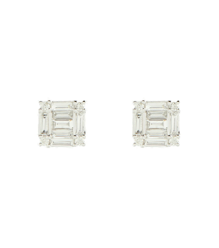 Photo: Shay Jewelry Mini 18kt white gold stud earrings with diamonds