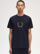 Fred Perry T Shirt Blue   Mens