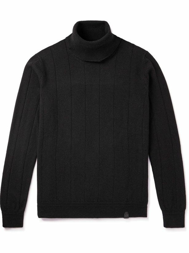Photo: Brioni - Ribbed Cashmere Rollneck Sweater - Black