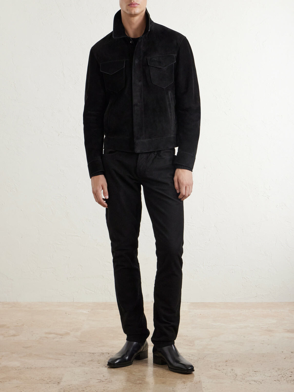 TOM FORD - Slim-Fit Suede Jacket - Black