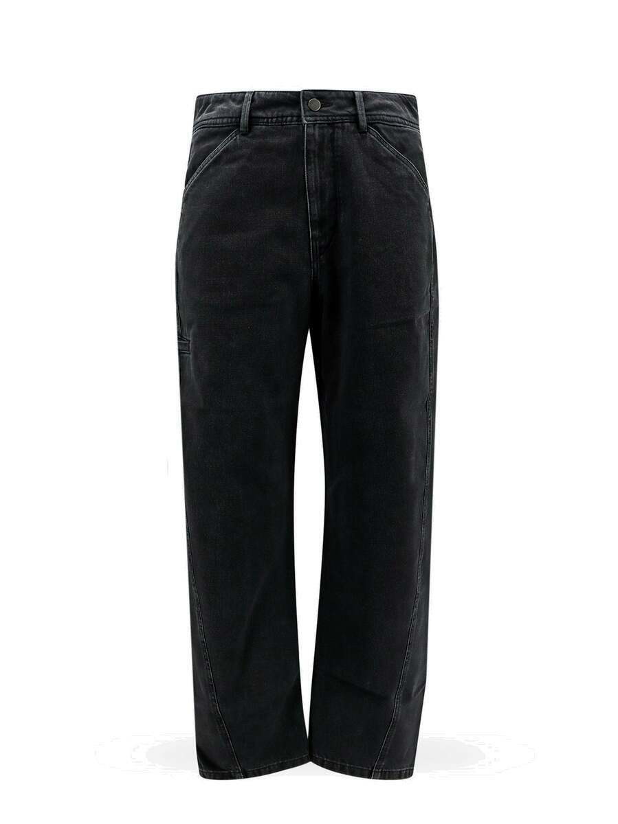 Espresso Twisted Belted Pants in Garment Dyed Denim | LEMAIRE