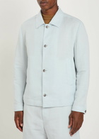 Boss Carper Woven Overshirt Light Blue