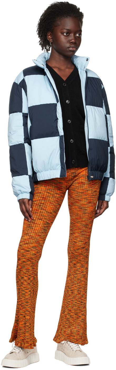 Kenzo Blue Kenzo Paris Check Down Puffer Jacket