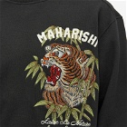 Maharishi Men's Maha Tiger Embroidered Sweatshirt in Black