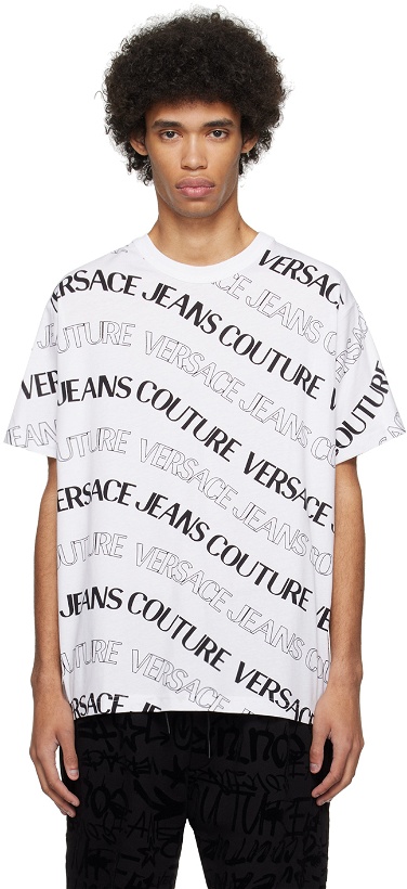 Photo: Versace Jeans Couture White Jacquard T-Shirt