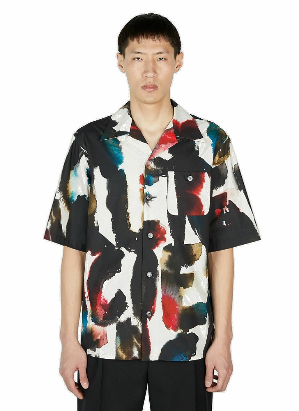 Photo: Alexander McQueen - Watercolour Hawaiian Shirt in Multicolour