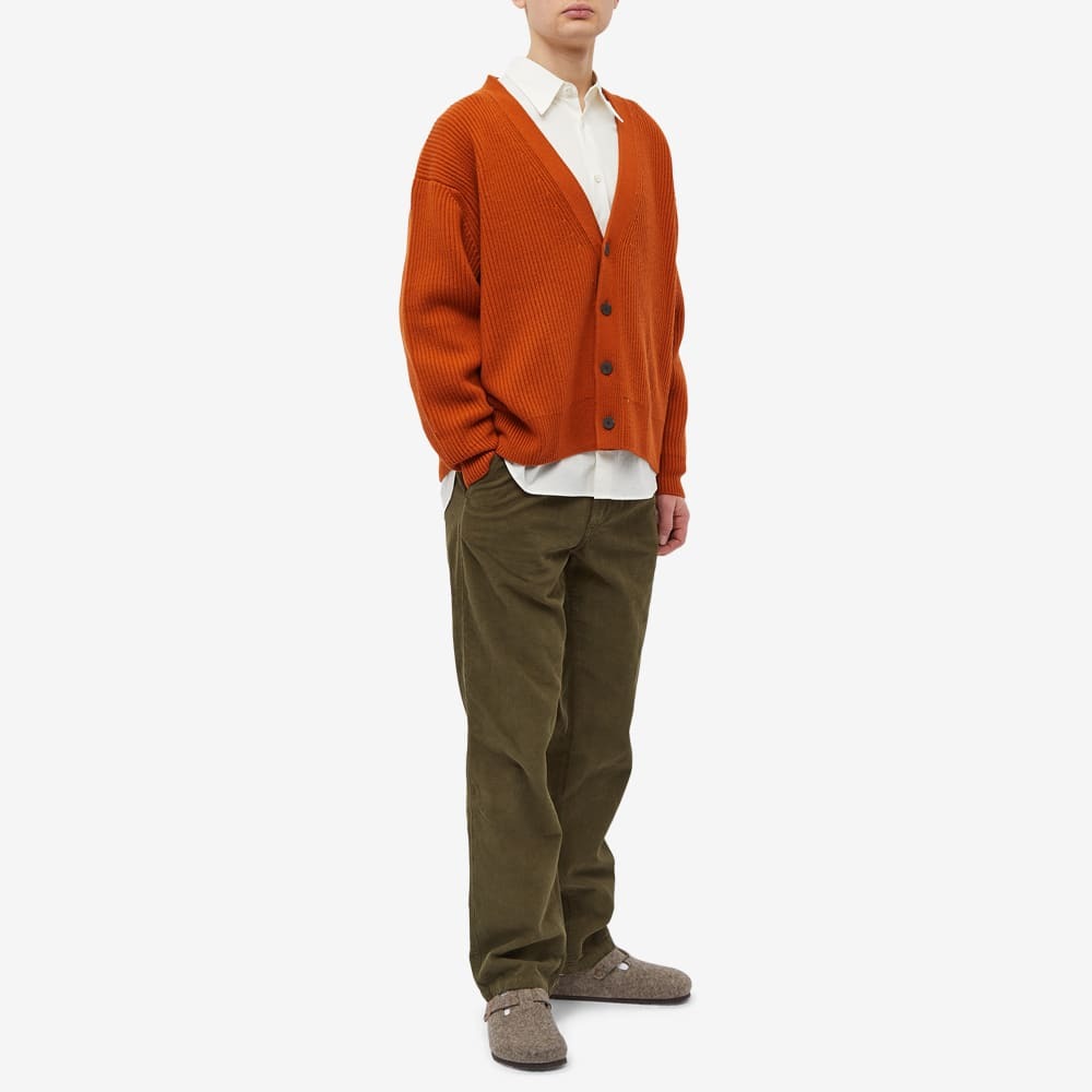 Studio Nicholson Men's Auxil 5 Gauge Fisherman Rib Knit Cardigan