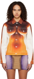 Y/Project SSENSE Exclusive White Jean Paul Gaultier Edition Denim Jacket