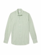 Richard James - Slim-Fit Striped Linen Shirt - Green