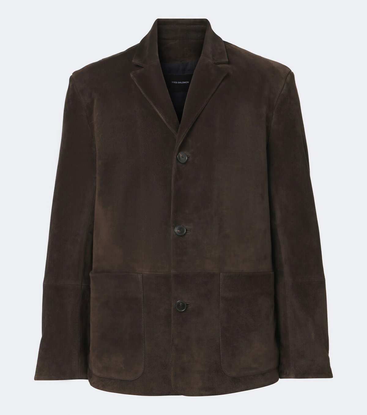 Yves Salomon Single-breasted suede jacket