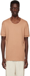 LEMAIRE Beige Ribbed T-Shirt